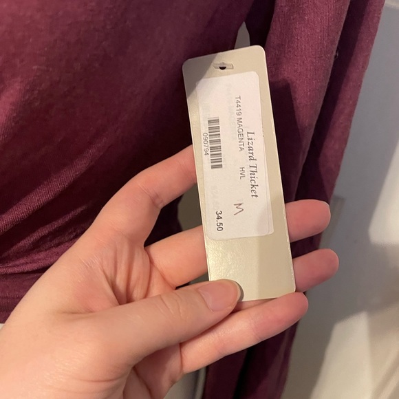 BRAND NEW Mauve long sleeve tie top with wide sleeves Womens M - Picture 3 of 3